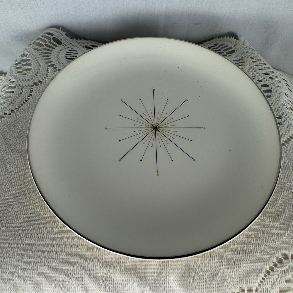 VTG Homer Laughlin Atomic MODERN STAR Small Plate 6.5” Salad Dessert Retro MCM